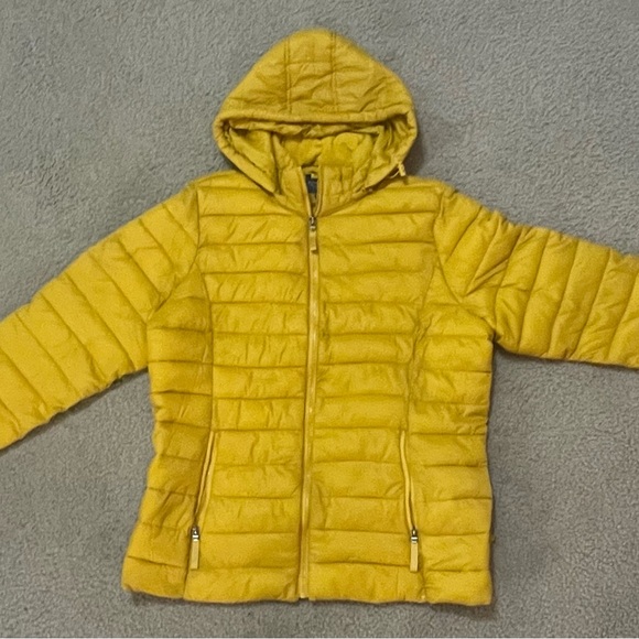St. John's Bay Mustard Puffer Jacket - Picture 1 of 3